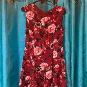 Red floral Dress
